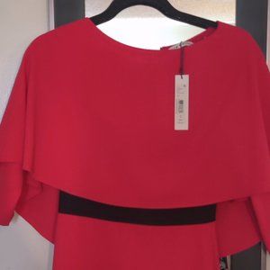 Alice + Olivia Red Cape Dress